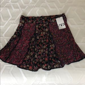 Zara multi-print skirt